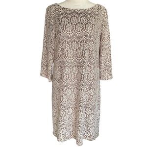 Jessica H Lace Sequin Shift Dress